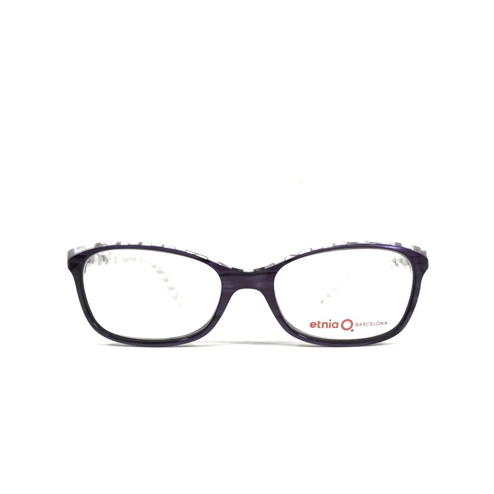 Etnia Barcelona Kids Eyeglasses ARCADIA PUWH Purple White Check 49-16-130.